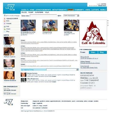 Sito La7 - Clicca qui per ingrandire